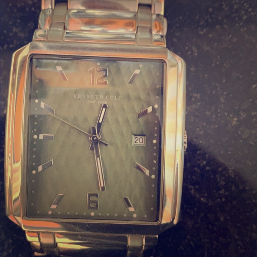 Kenneth Cole green face watch stainless steel band